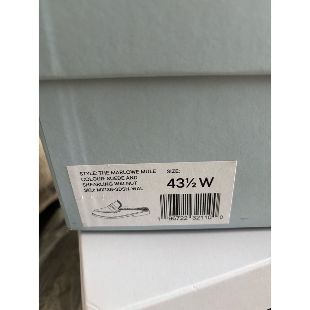 KATIENYC NWT Margaux The Marlowe Mule in Suede and Walnut Shearling size 43.5W - Picture 4 of 4